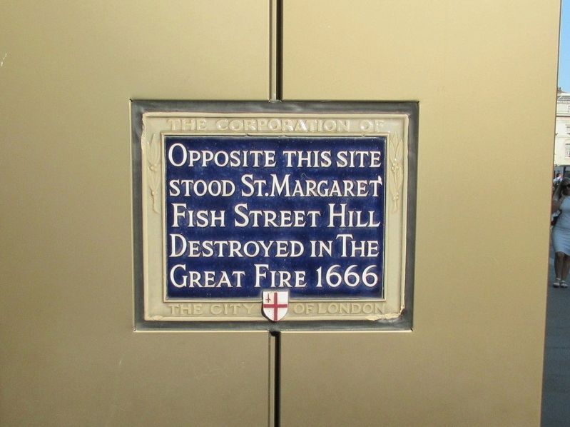 St. Margaret Fish Street Hill Marker image. Click for full size.