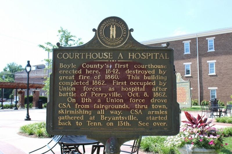 Courthouse a Hospital Marker (Side 1). Click for full size. Courthouse a Hospital Marker (Side 1) image. Click for full size.