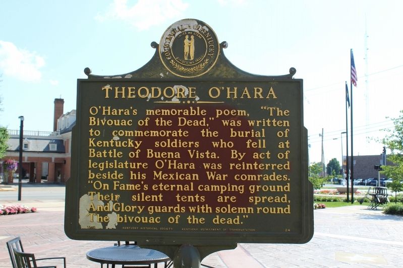 Poet, Lawyer and Soldier / Theodore O'Hara Marker (Side 2) image. Click for full size.