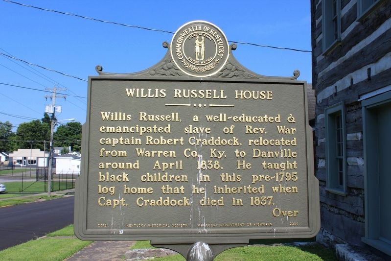 Willis Russell House / Craddock and Tardiveau Marker (Side 1) image. Click for full size.