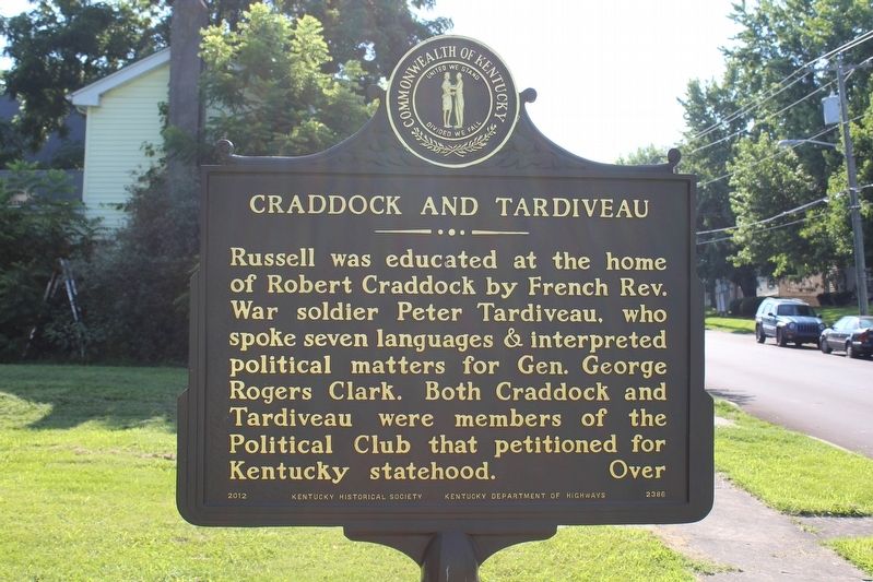 Willis Russell House / Craddock and Tardiveau Marker (Side 2). Click for full size. Willis Russell House / Craddock and Tardiveau Marker (Side 2) image. Click for full size.