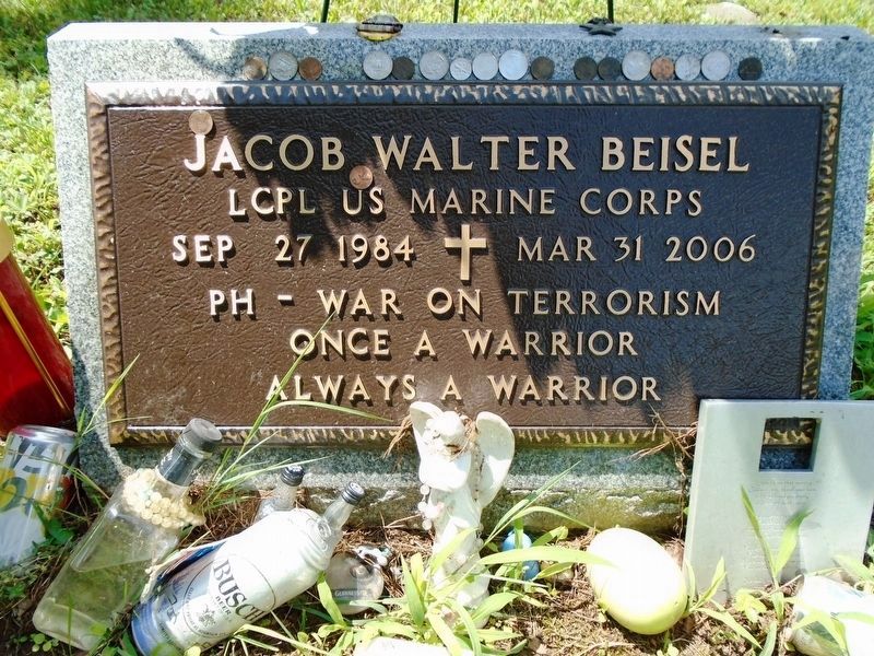 LCpl Jacob W. Beisel, USMC Grave Memorial image. Click for full size.
