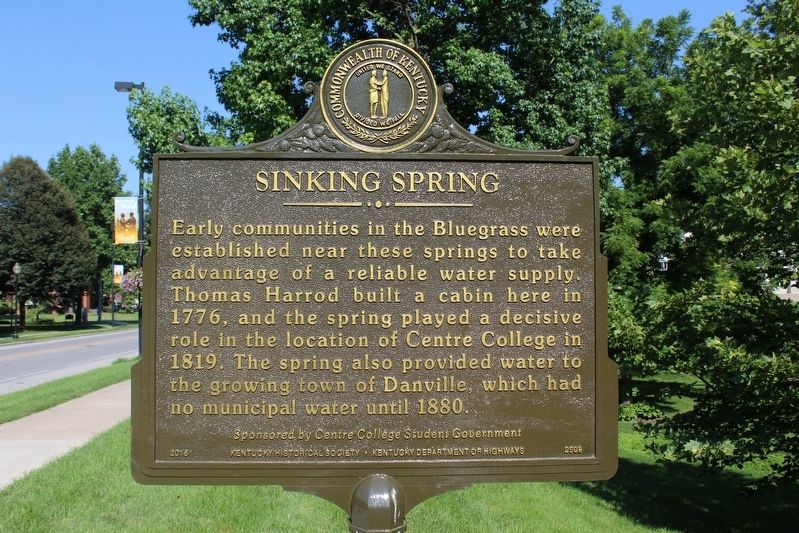 Sinking Spring Marker (Side 2) image. Click for full size.