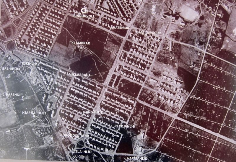 Marker detail: Aerial overview of farmsteads image. Click for full size.