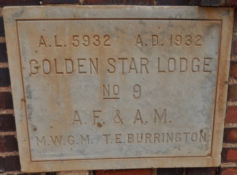 Masonic Temple Cornerstone. Click for full size. Masonic Temple Cornerstone image. Click for full size.