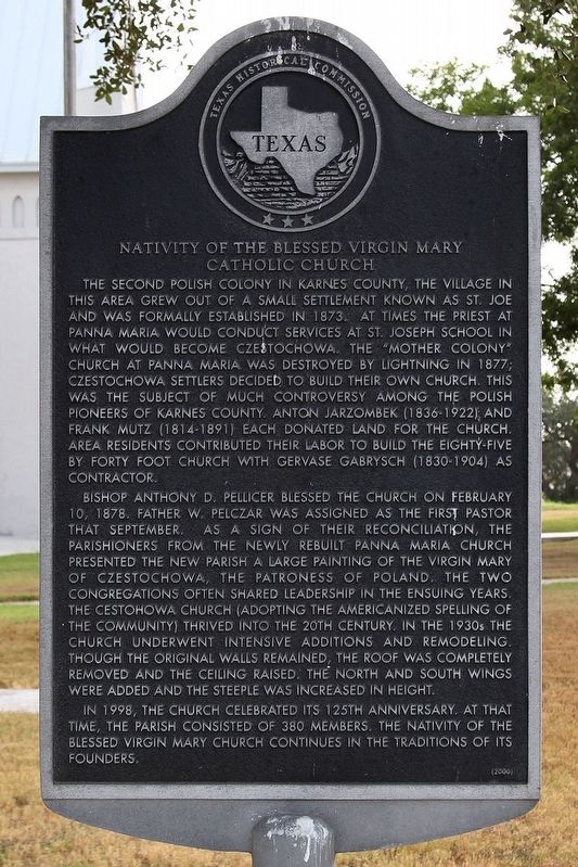 Nativity of the Blessed Virgin Mary Catholic Church Marker image. Click for full size.