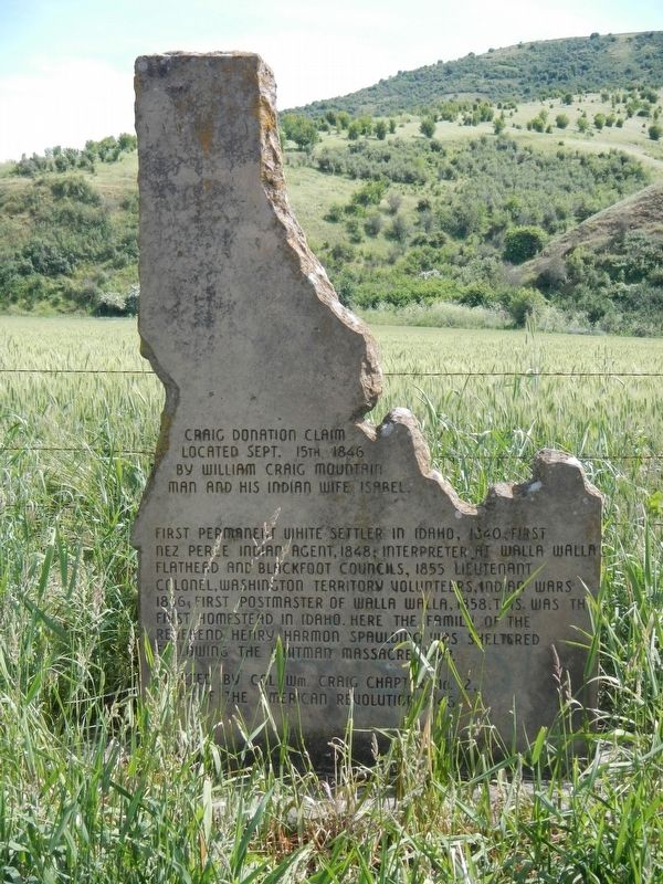 Craig Donation Claim Marker image. Click for full size.