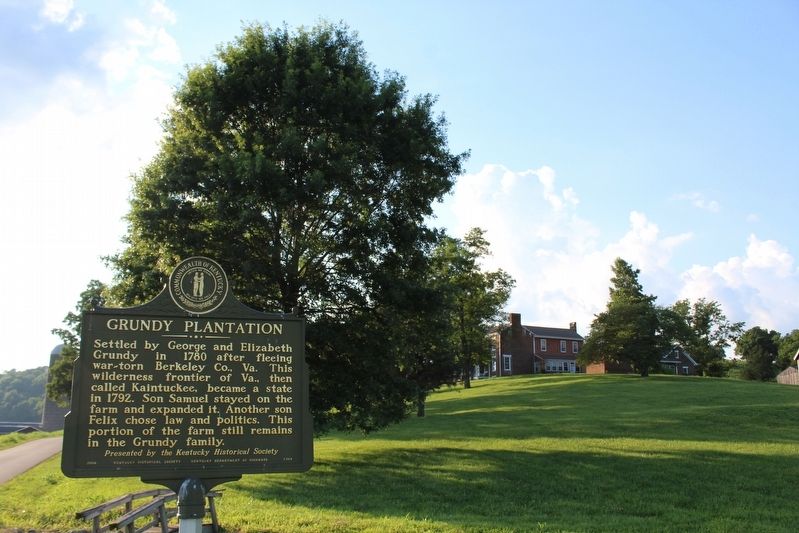 Grundy Plantation / Felix Grundy Marker. Click for full size. Grundy Plantation / Felix Grundy Marker image. Click for full size.