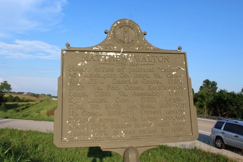 Matthew Walton Marker. Click for full size. Matthew Walton Marker image. Click for full size.