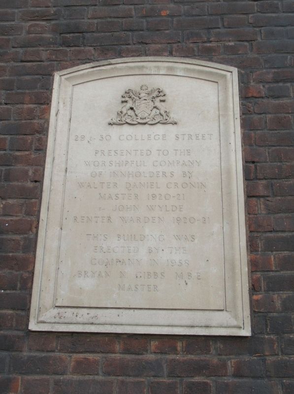 Worshipful Company of Innholders Marker image. Click for full size.