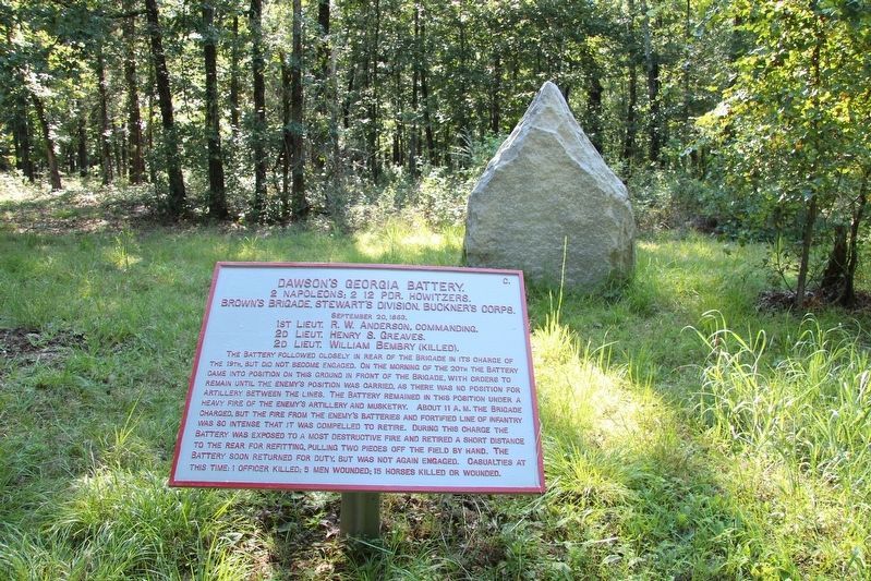 Dawson's Georgia Battery Marker image. Click for full size.