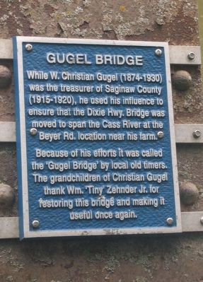 Gugel Bridge Marker. Click for full size. Gugel Bridge Marker image. Click for full size.
