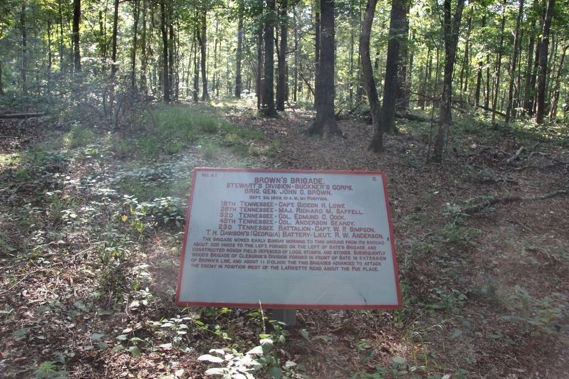 Brown's Brigade Marker. Click for full size. Brown's Brigade Marker image. Click for full size.