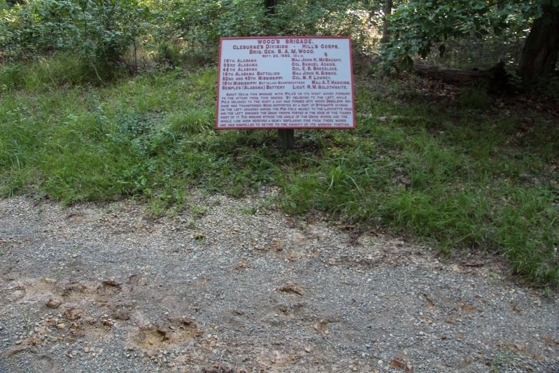 Wood's Brigade Marker. Click for full size. Wood's Brigade Marker image. Click for full size.