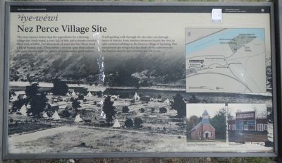 Nez Perce Village Site Marker image. Click for full size.