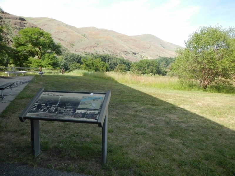 Nez Perce Village Site Marker image. Click for full size.
