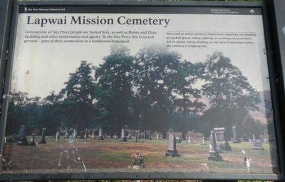 Lapwai Mission Cemetery Marker image. Click for full size.