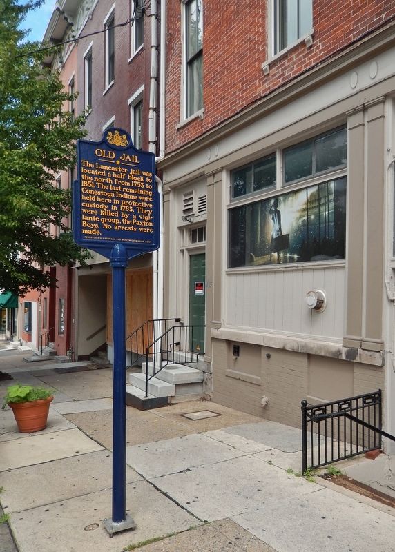 Old Jail Marker (<i>tall view; looking west along King Street</i>) image. Click for full size.