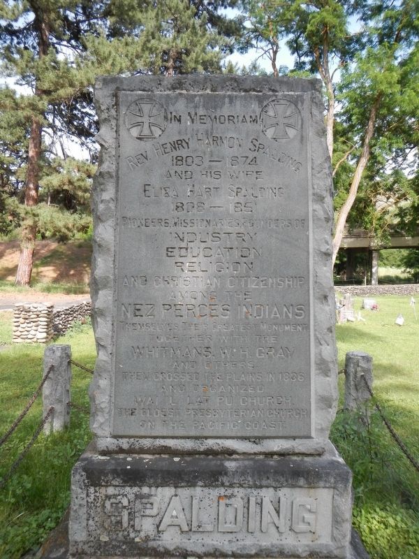 Rev. Henry Harmon Spalding Marker image. Click for full size.
