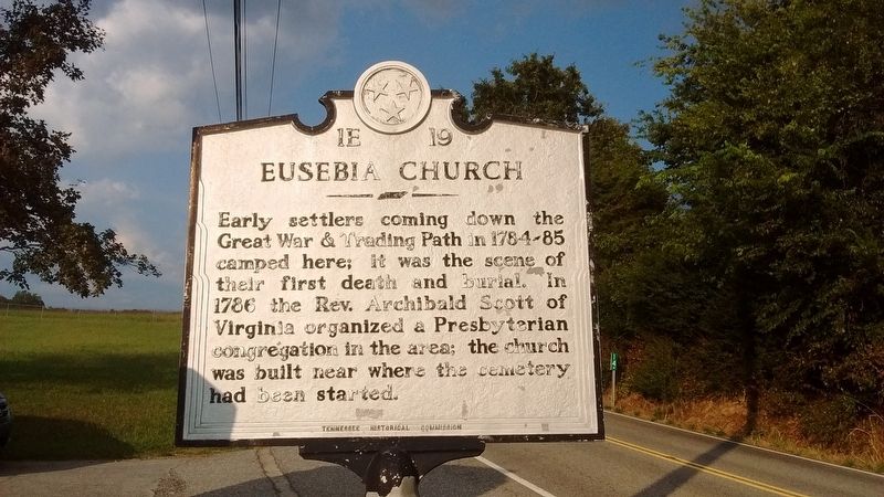 Eusebia Church Marker image. Click for full size.