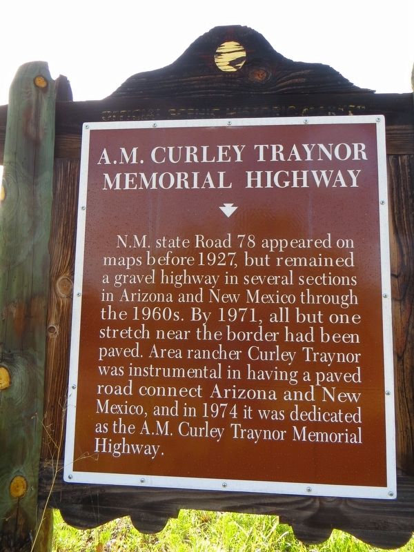 A.M. Curley Traynor Memorial Highway Marker. Click for full size. A.M. Curley Traynor Memorial Highway Marker image. Click for full size.