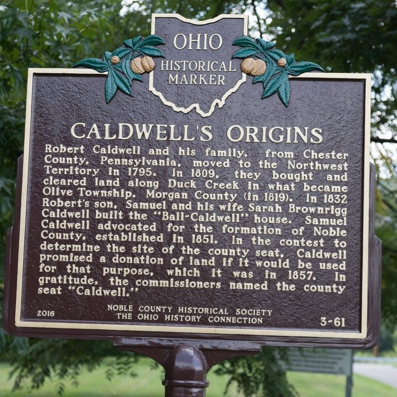 Caldwells Origins Face of Marker image. Click for full size.