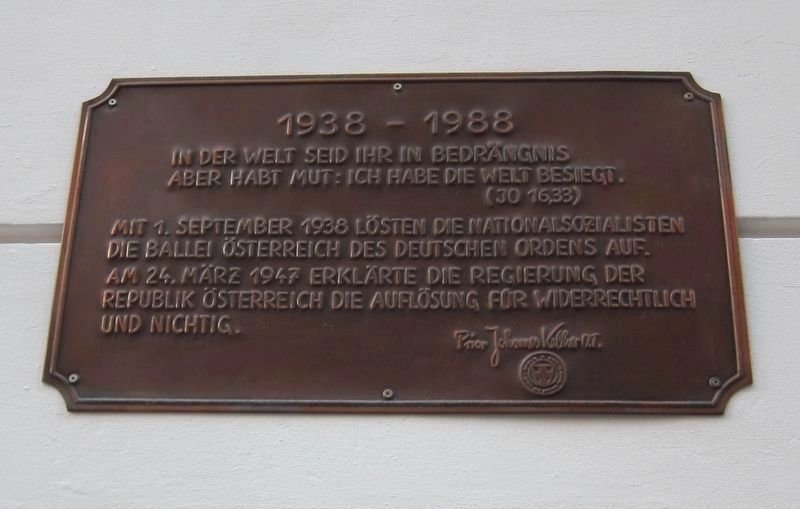 The Austrian Branch of the Teutonic Order Marker. Click for full size. The Austrian Branch of the Teutonic Order Marker image. Click for full size.