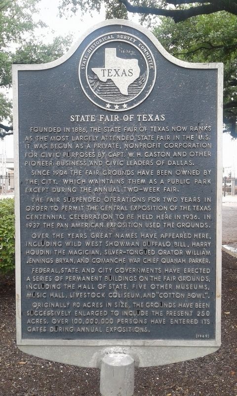 State Fair of Texas Marker image. Click for full size.