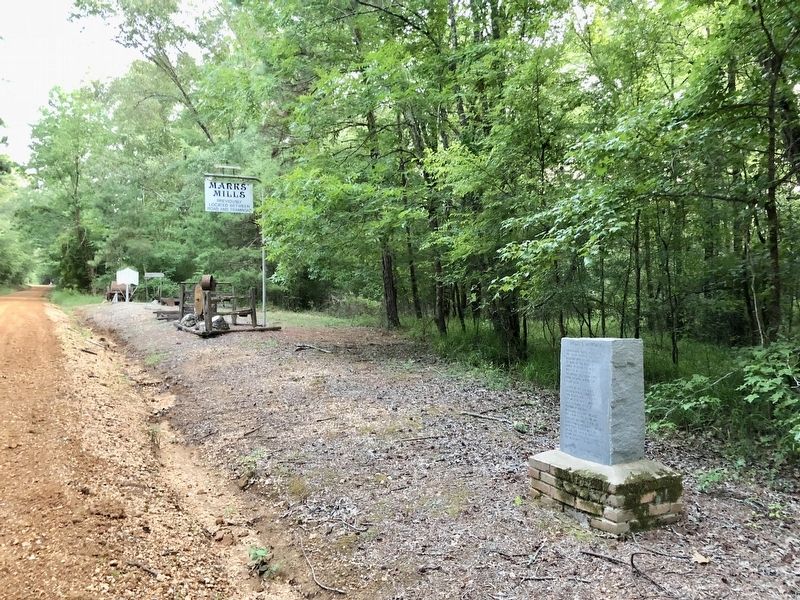 Shelby's Approach Marker looking south on Old Camden Road. image, Touch for more information