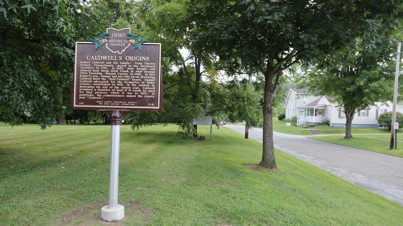 Caldwell�s Origins / Ball-Caldwell Homestead Marker image. Click for full size.