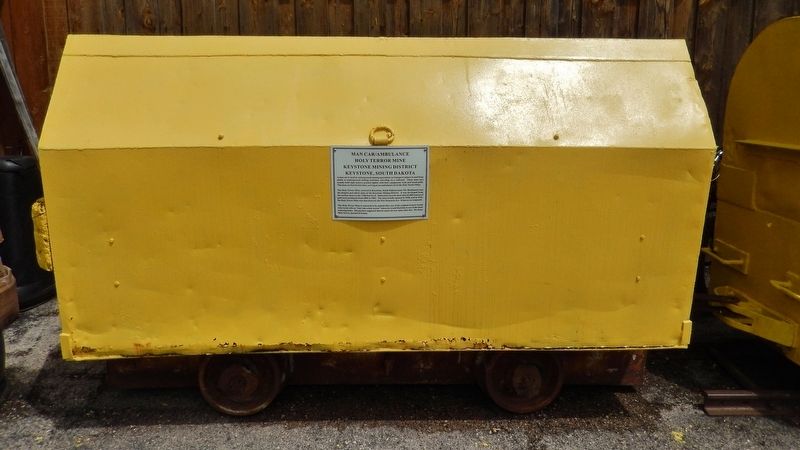Man Car / Ambulance (<i>wide view; shape resembles a tall coffin; marker mounted at center</i>) image. Click for full size.