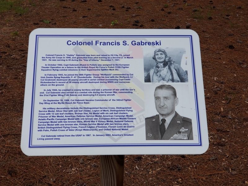 Colonel Francis S. Gabreski Marker image. Click for full size.