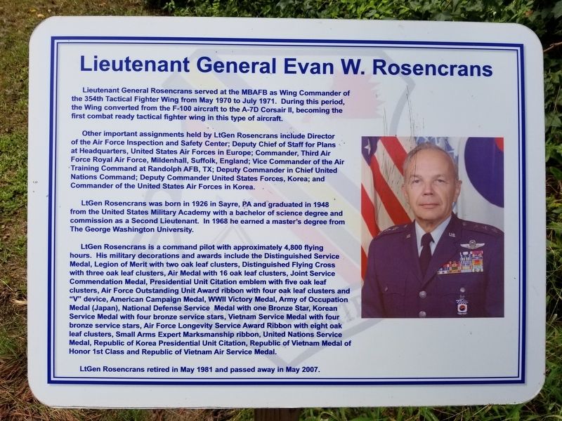 Lieutenant General Evan W. Rosencrans Marker image. Click for full size.