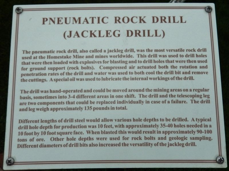 Pneumatic Rock Drill Marker image. Click for full size.