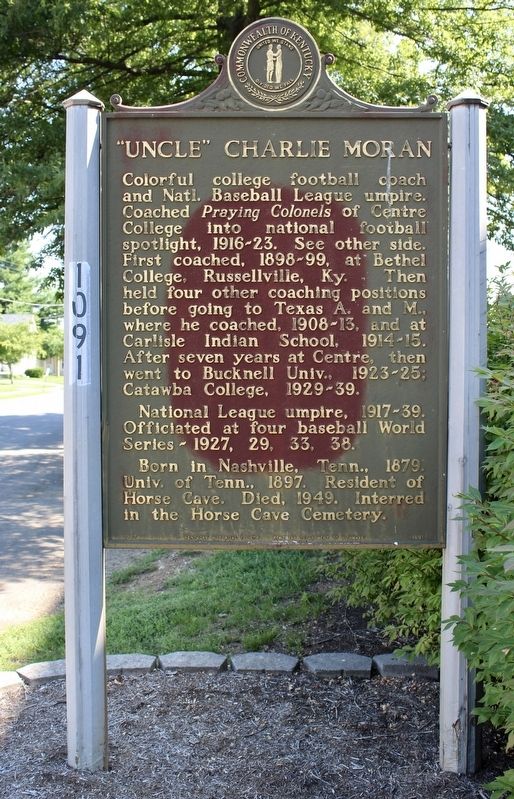 "Uncle" Charlie Moran Marker image. Click for full size.