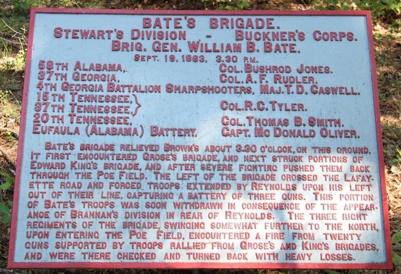 Bate's Brigade Marker image. Click for full size.