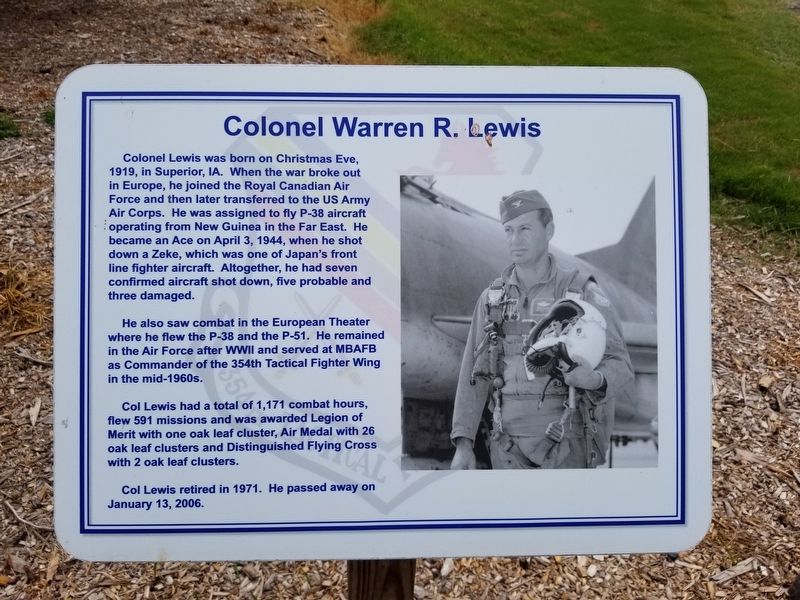 Colonel Warren R. Lewis Marker image. Click for full size.