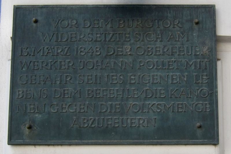 Johann Pollet Marker. Click for full size. Johann Pollet Marker image. Click for full size.