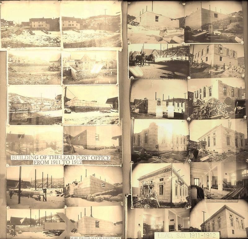 1911-1912 Construction Photos (<i>on display inside post office</i>). Click for full size. 1911-1912 Construction Photos (<i>on display inside post office</i>) image. Click for full size.