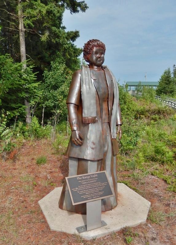Anna Garrity Statue (<i>located near marker</i>) image. Click for full size.