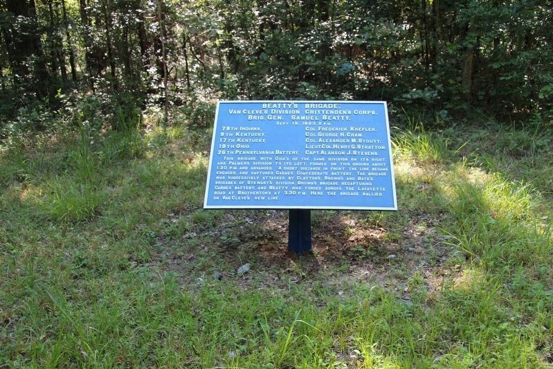 S. Beatty's Brigade Marker image. Click for full size.
