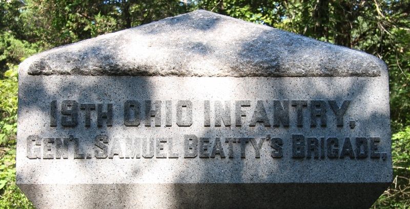 19th Ohio Infantry Marker image. Click for full size.