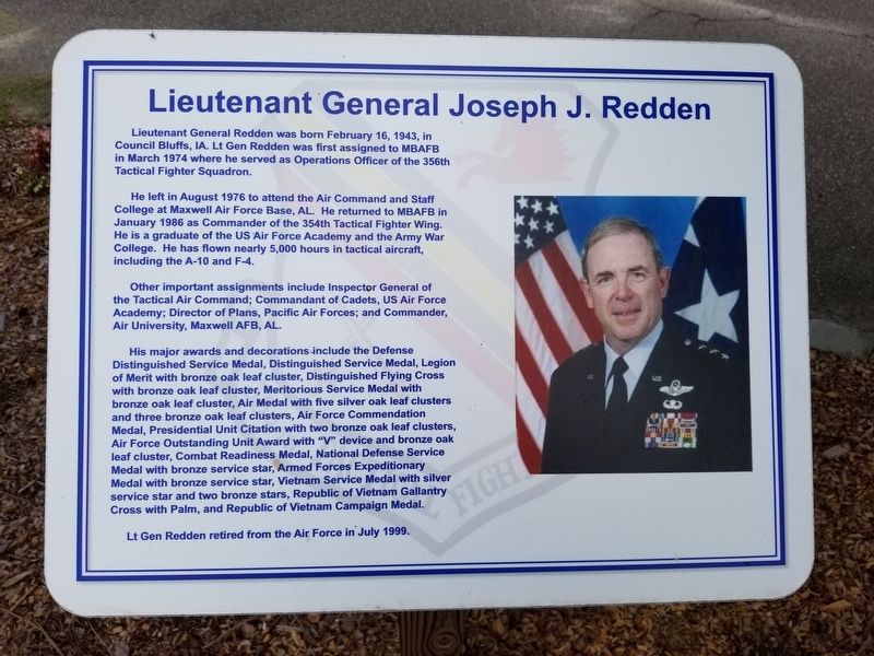 Lieutenant General Joseph J. Redden Marker image. Click for full size.
