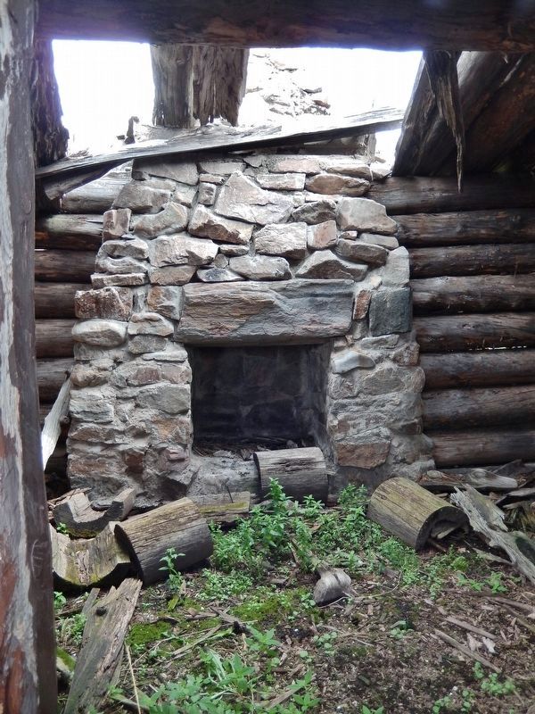 Rock Chimney in Gordon Stockade Cabin image. Click for full size.
