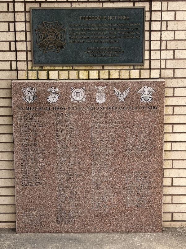 Garvin County War Memorial image. Click for full size.