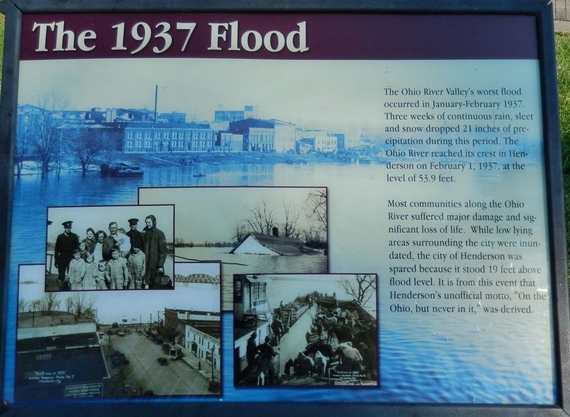 The 1937 Flood Marker image. Click for full size.