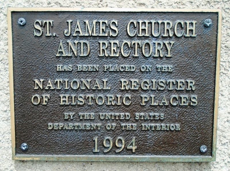 St. James Church and Rectory NRHP Marker image. Click for full size.