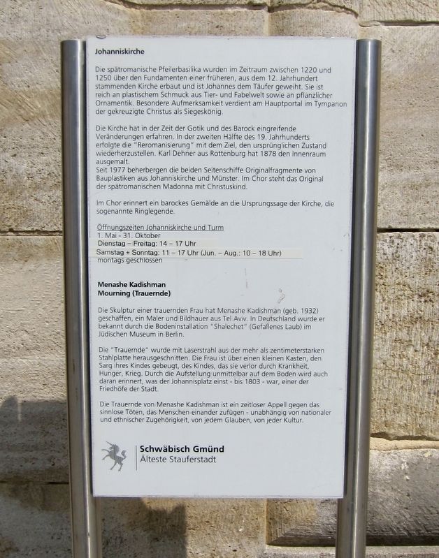 Johanniskirche / St. John's Church Marker image. Click for full size.