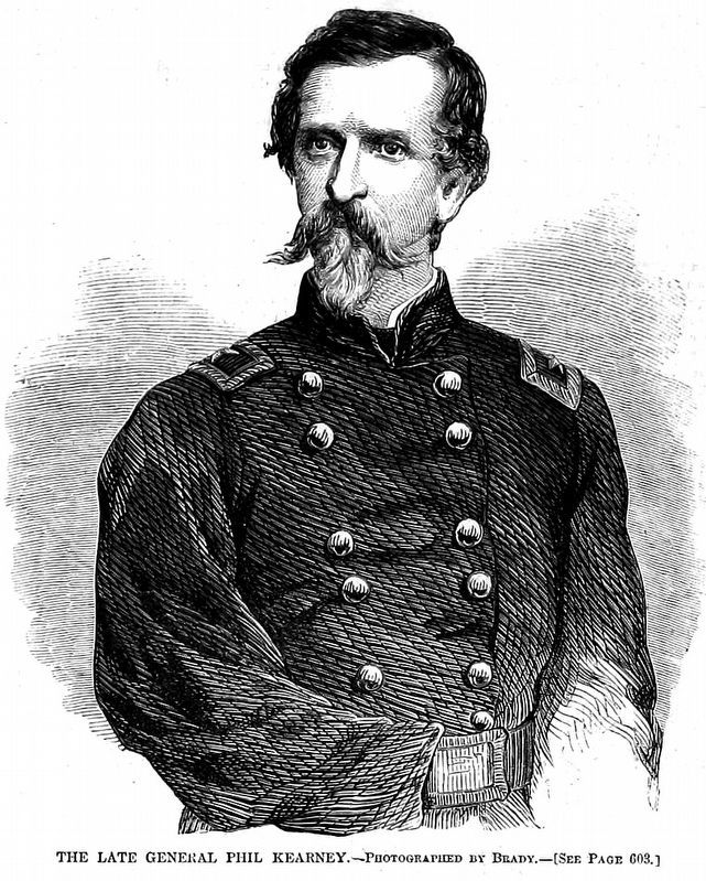 The Late General Phil Kearny<br><u>Harper's Weekly</u> Sept. 20, 1862. image. Click for full size.