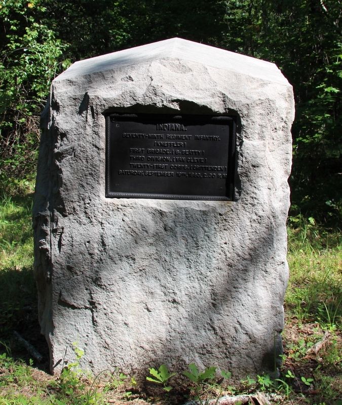 79th Indiana Infantry Marker. Click for full size. 79th Indiana Infantry Marker image. Click for full size.
